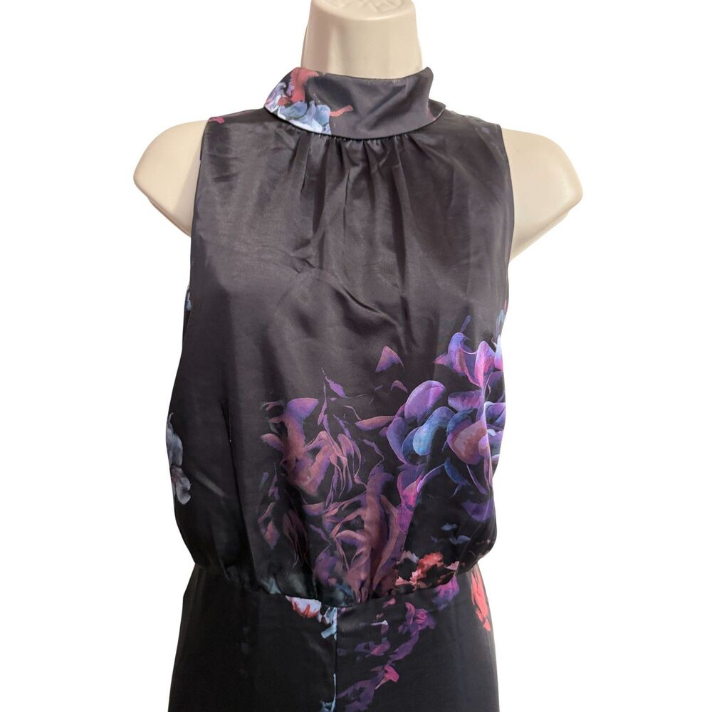 Ted Baker Floral Satin Halter Romper Jumpsuit Size 5 (US 12) NWT - Picture 4 of 8